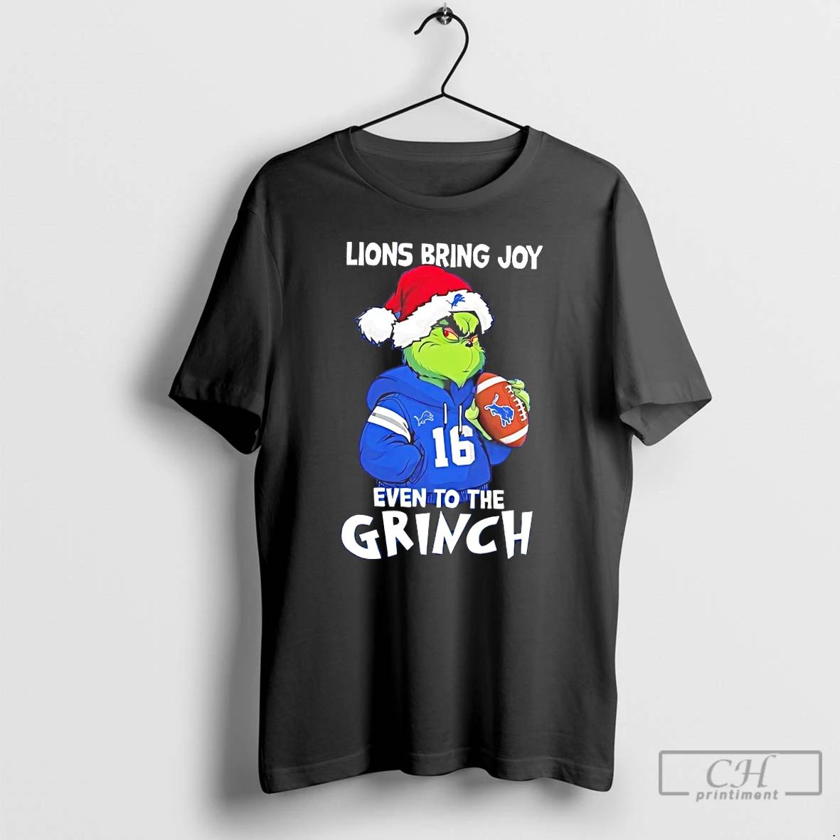 Premium Detroit Lions Bring Joy Even To The Grinch T Shirts Unisex
