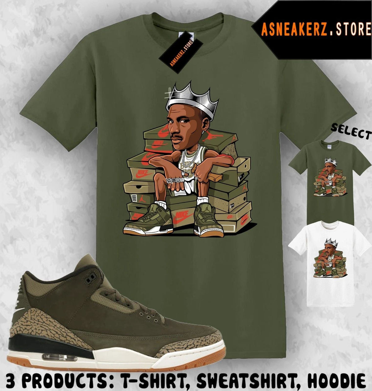 Tee Shirt Matching AJ 3 Family Affair Match Sneaker MJ Sneakerhead King Unisex