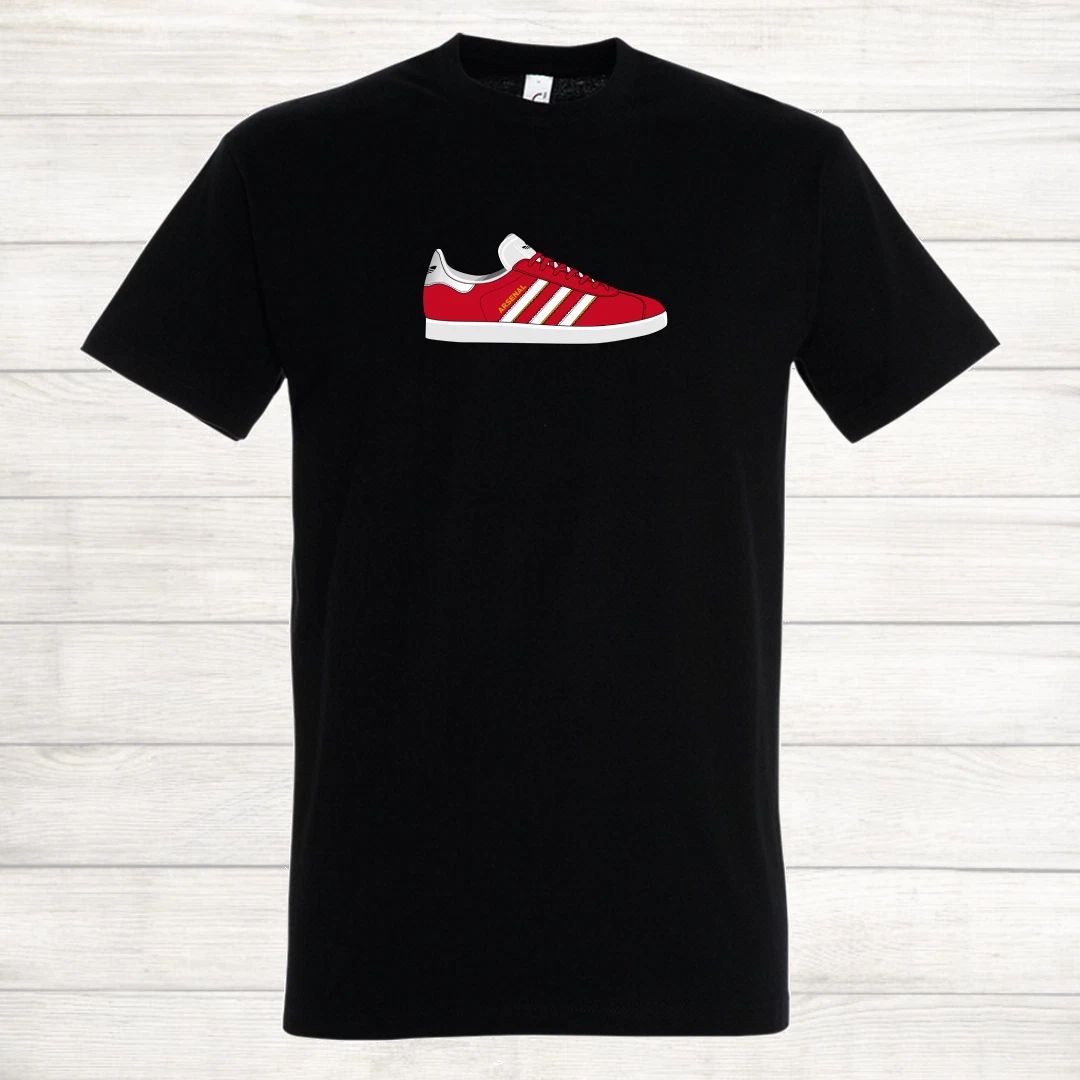 Arsenal Football Shirt Gazelle T Shirt The Gunners North London Red Football Top Unisex