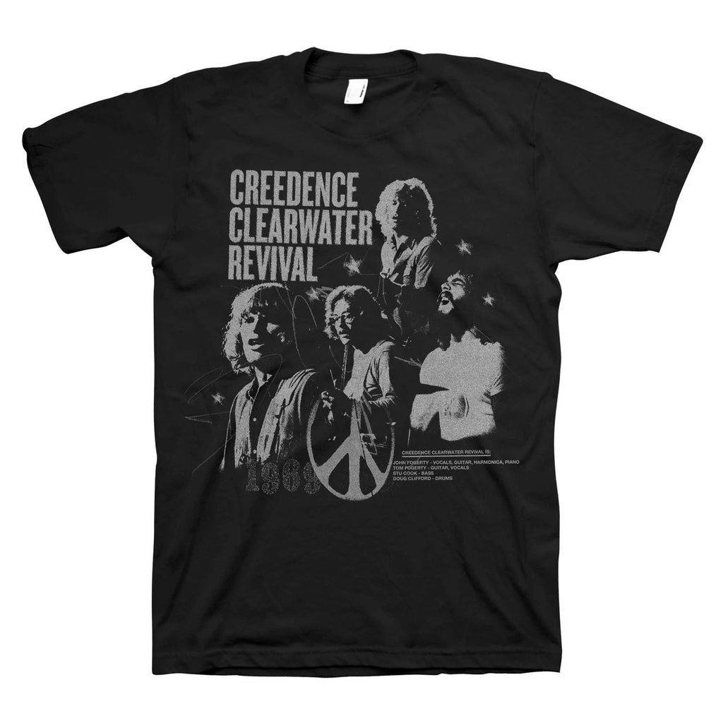Creedence Clearwater Revival Peace Punk M, L, XL, 2XL Black Unisex