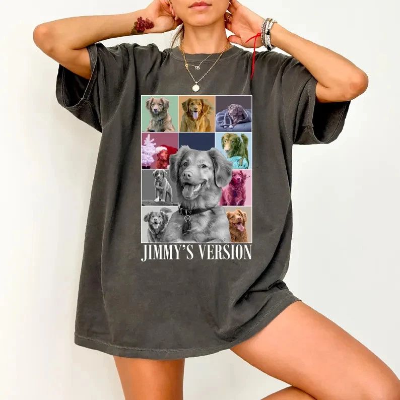 Custom Dogs Tour Shirt Custom Pet Comfort Tee Personalized Dog Lover Unisex