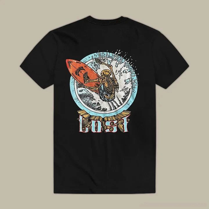 Lost Surfing Skull S-3XL Unisex