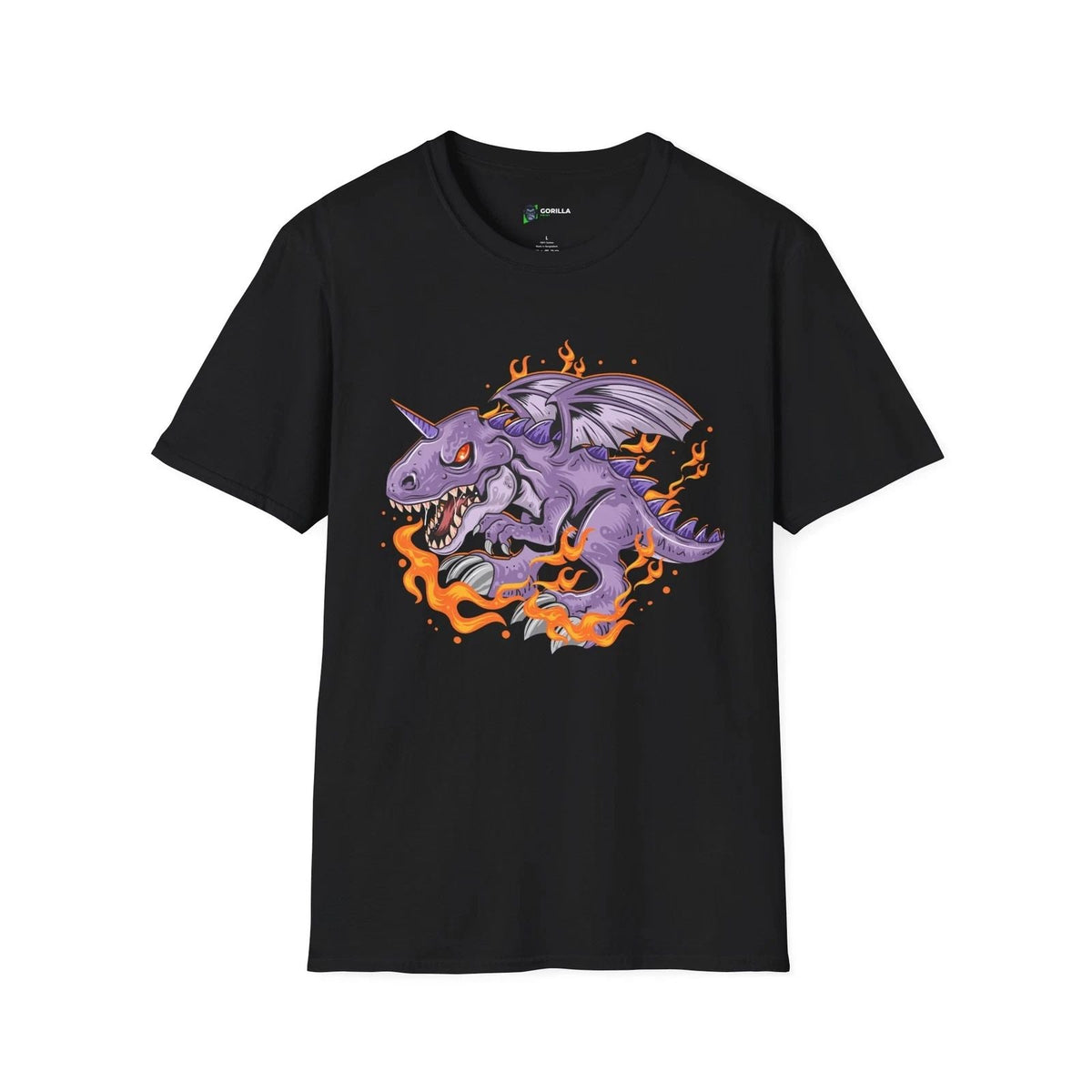 Purple Dragon Unisex Softstyle - Bold Graphic Tee for Fantasy Lovers Unisex