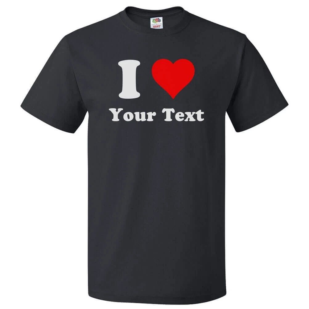 Custom I Heart T Shirt Personalized I Love Tee Unisex