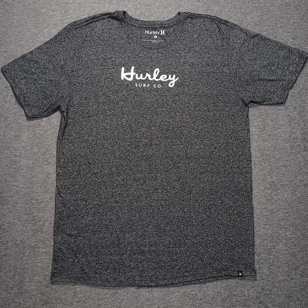 Hurley Shirt Mens Large Gray Heather Surf Co Graphic Casual Crewneck Unisex