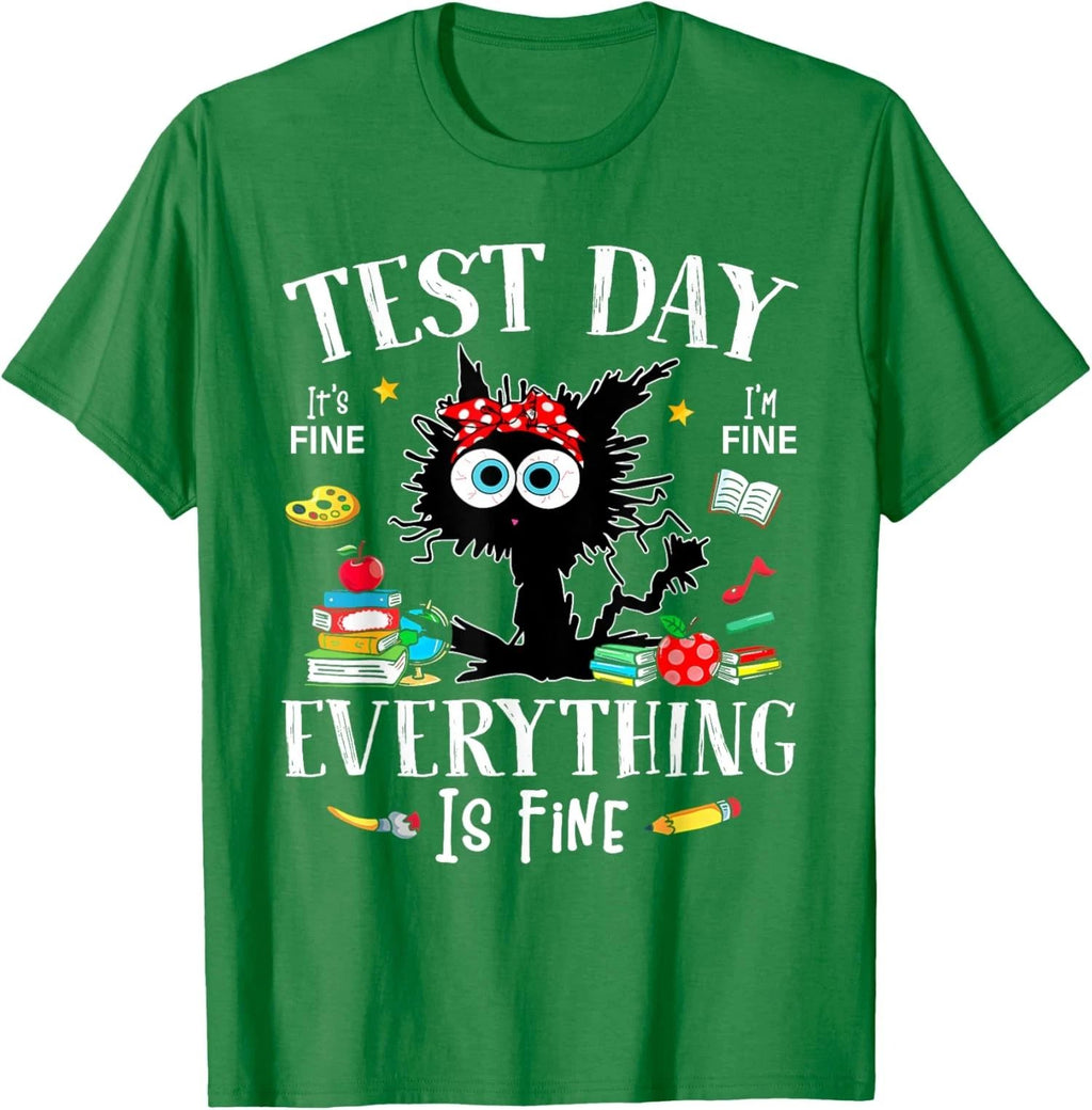 Testing Day Funny Cat Lover Present Students School Unisex Unisex