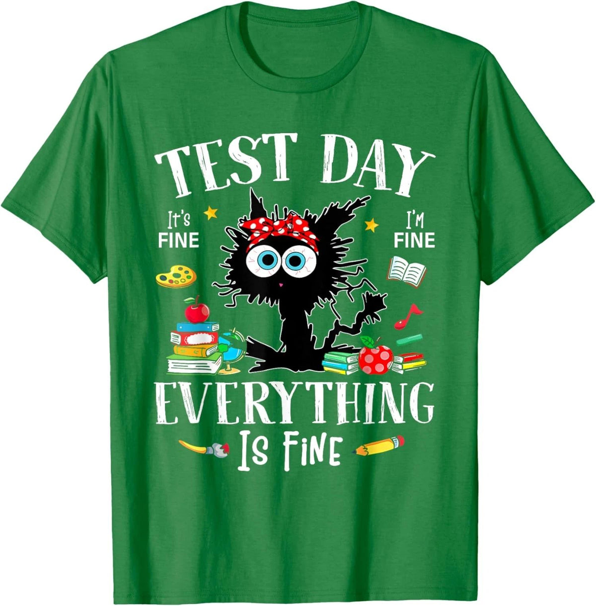 Testing Day Funny Cat Lover Present Students School Unisex Unisex