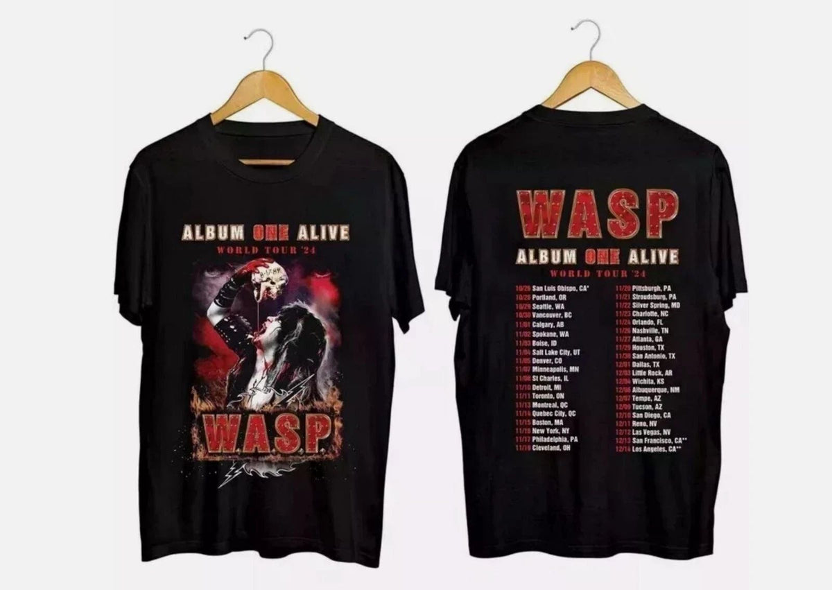 W.A.S.P. Album On Alive 2024 Tour , WASP Band Fan Shirt Unisex