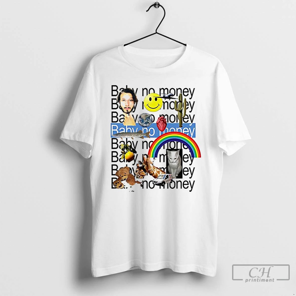 Premium Generic Baby No Money Icon Heart Rainbow Fish Cat Cactus Airplane Smiley Face Unisex
