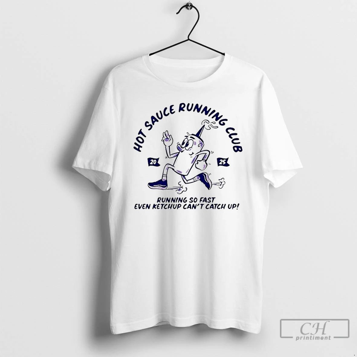Classic Hot Sauce Running Club Running So Fast Even Ketchup Cant Catch Up T Shirts Unisex