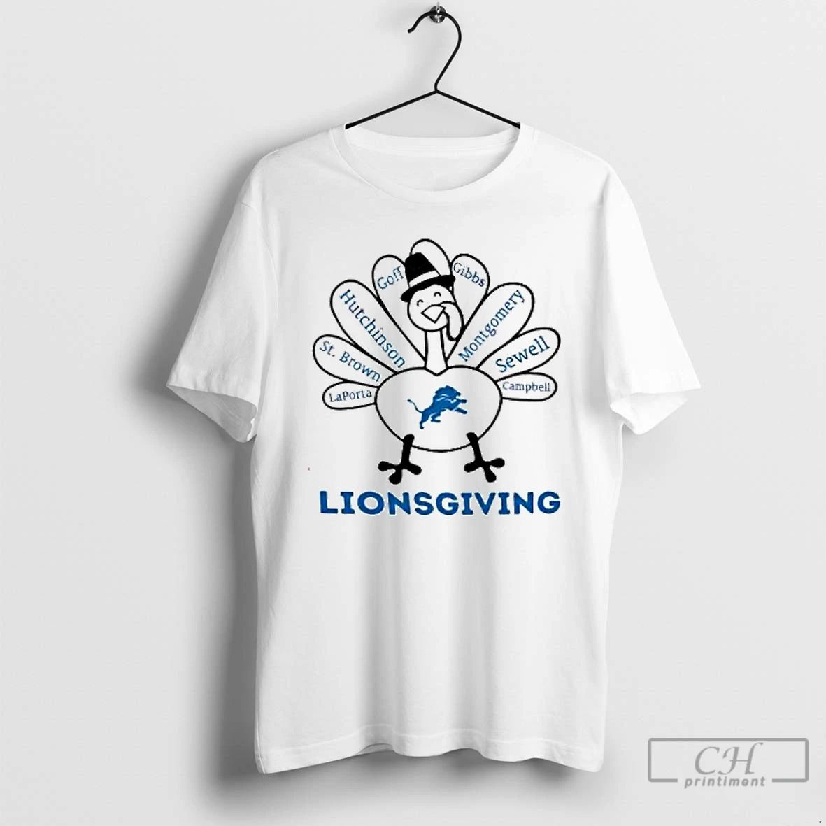 Premium Detroit Lions Lionsgiving T Shirts Unisex