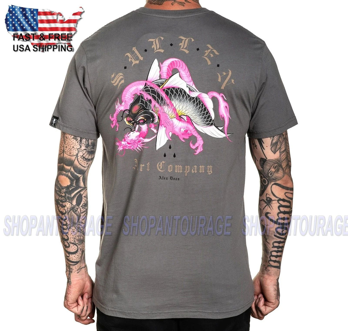 Sullen Art Collective Dragon Koi Premium SCM3316 Short Sleeve For Men Unisex