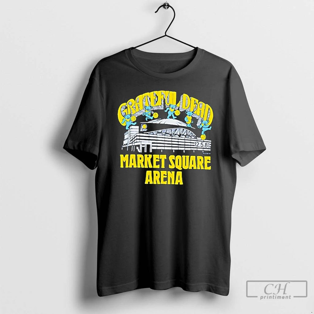 Classic Indiana Pacers X Grateful Dead Bears Market Square Arena Ornaments T Shirts Unisex