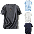 Short sleeve Short-Sleeved Retro Sleeves Trendy Cotton Menswear Linen Unisex