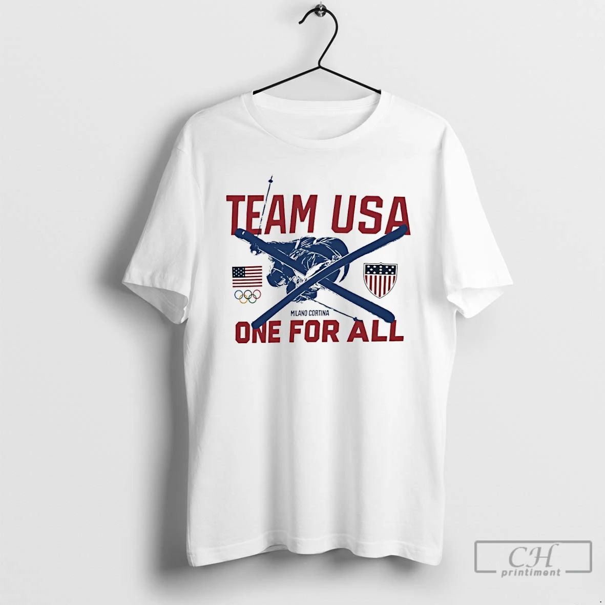 Premium Team Usa One For All 2026 Winter Olympics Freestyle Skiing T Shirts Unisex