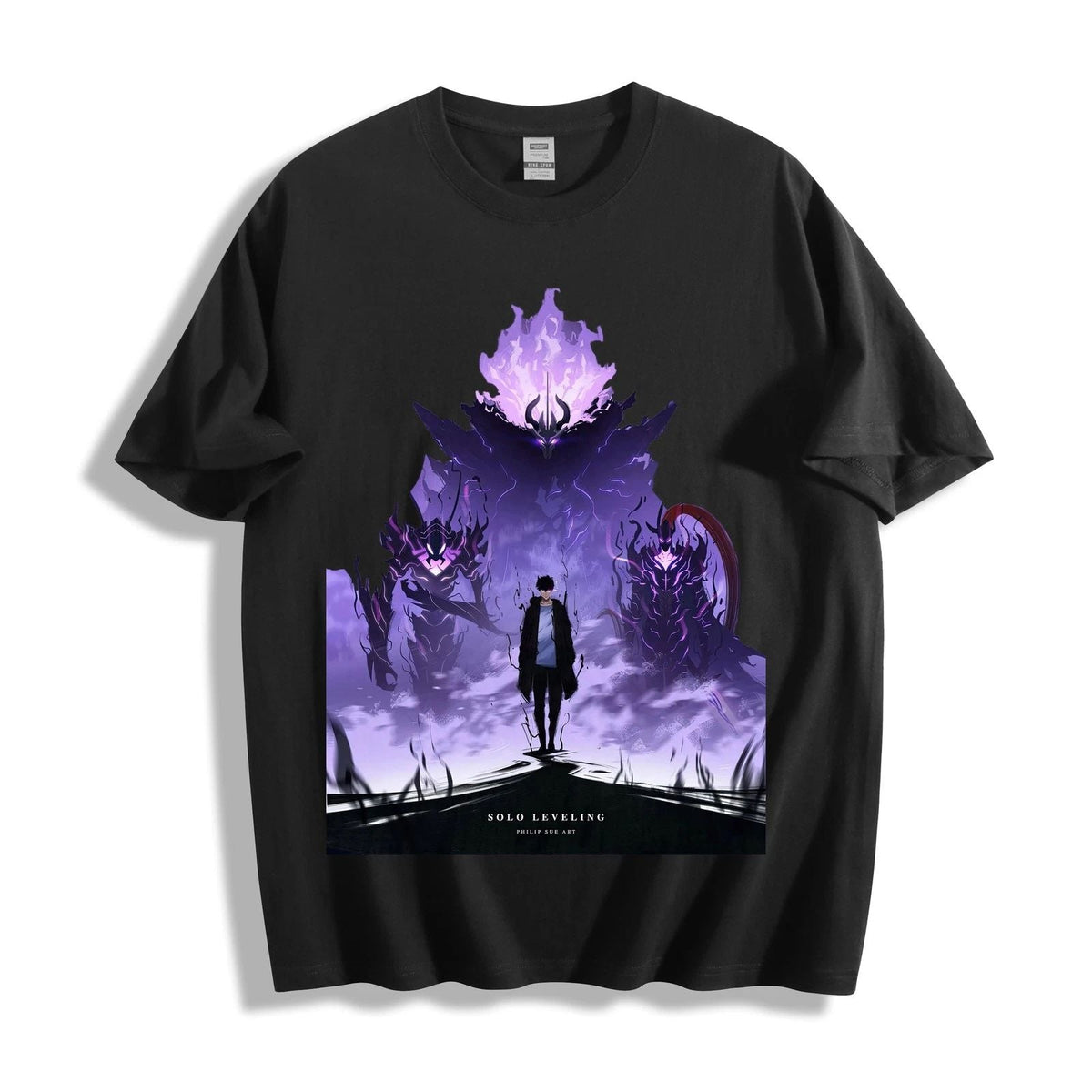 Solo Leveling Sung Jinwoo & Shadows - Dark Fantasy Design Unisex Tee Unisex
