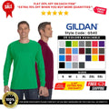 Gildan G540 Men's Heavy Cotton Preshrunk T Shirt Long Sleeve Crew Neck Unisex
