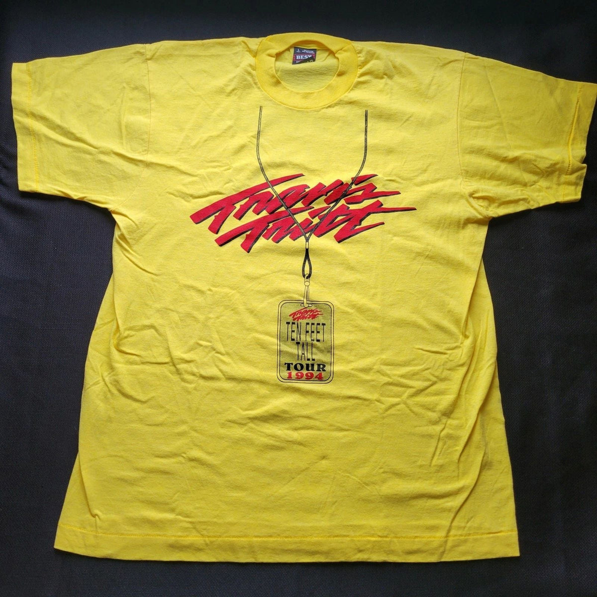 Travis Tritt Vintage , Ten Feet Tall Tour 1994, L, Yellow, Perfect Shape Unisex