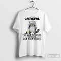 Classic Raccoon Careful Ive Got Wisdom Sarcasm And Bad Knees T Shirts Unisex