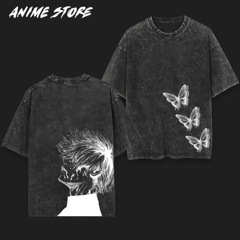 Retro Vintage Ken Kaneki Tokyoooo Ghoul Ver.3 Dark Anime Streetwear Unisex