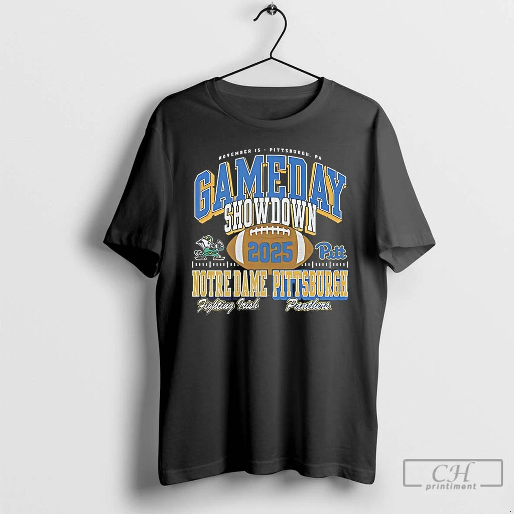 Classic Pitt Panthers Vs Notre Dame Fighting Irish 2025 Game Day Showdow T Shirts Unisex