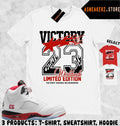Shirt To Match AJ 5 OG Fire Red 2025 Sneaker Matching Tee Victory 23 Unisex