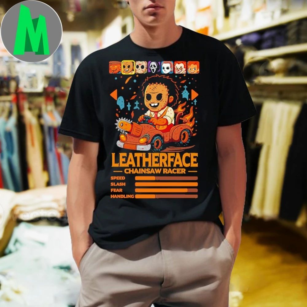 The Texas Chain Saw Massacre Leatherface Chainsaw Racer Shirt Unisex