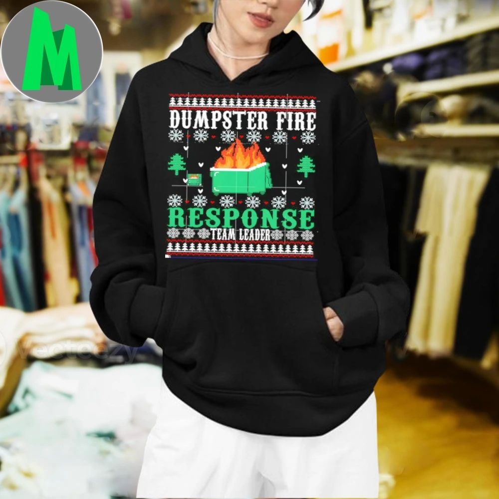 Dumpster Fire Response Team Leader Christmas Ugly Sweater Shirt Unisex