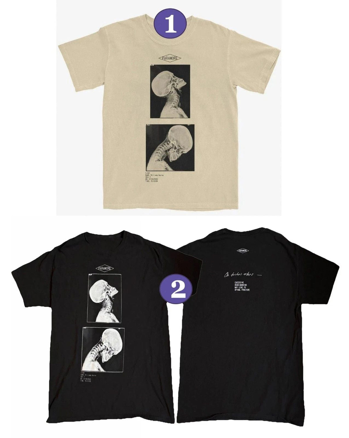 SALE! X-Ray Headbanger Hayley Williams Tour Shirt Reprint Unisex
