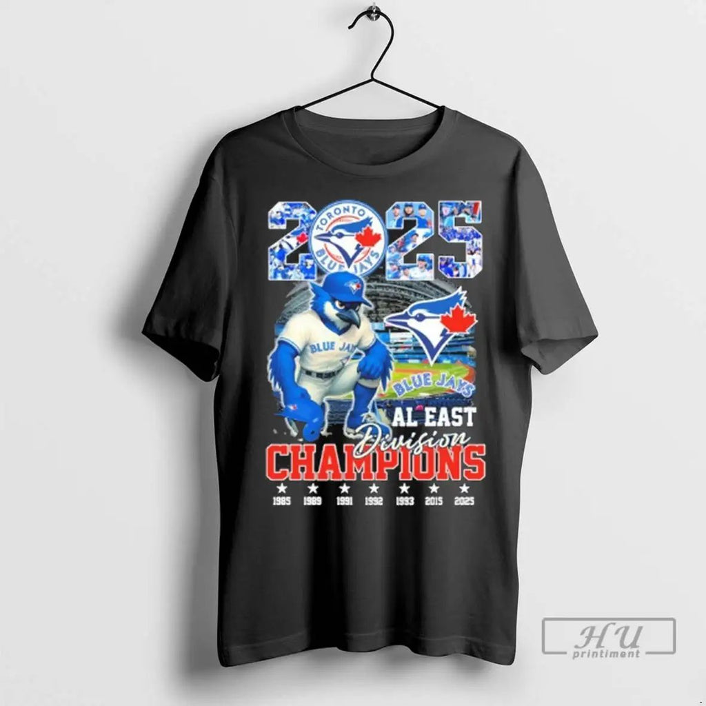 Officials 2025 Al East Division Champions Toronto Blue Jays Mascot Vintage T Shirts Unisex