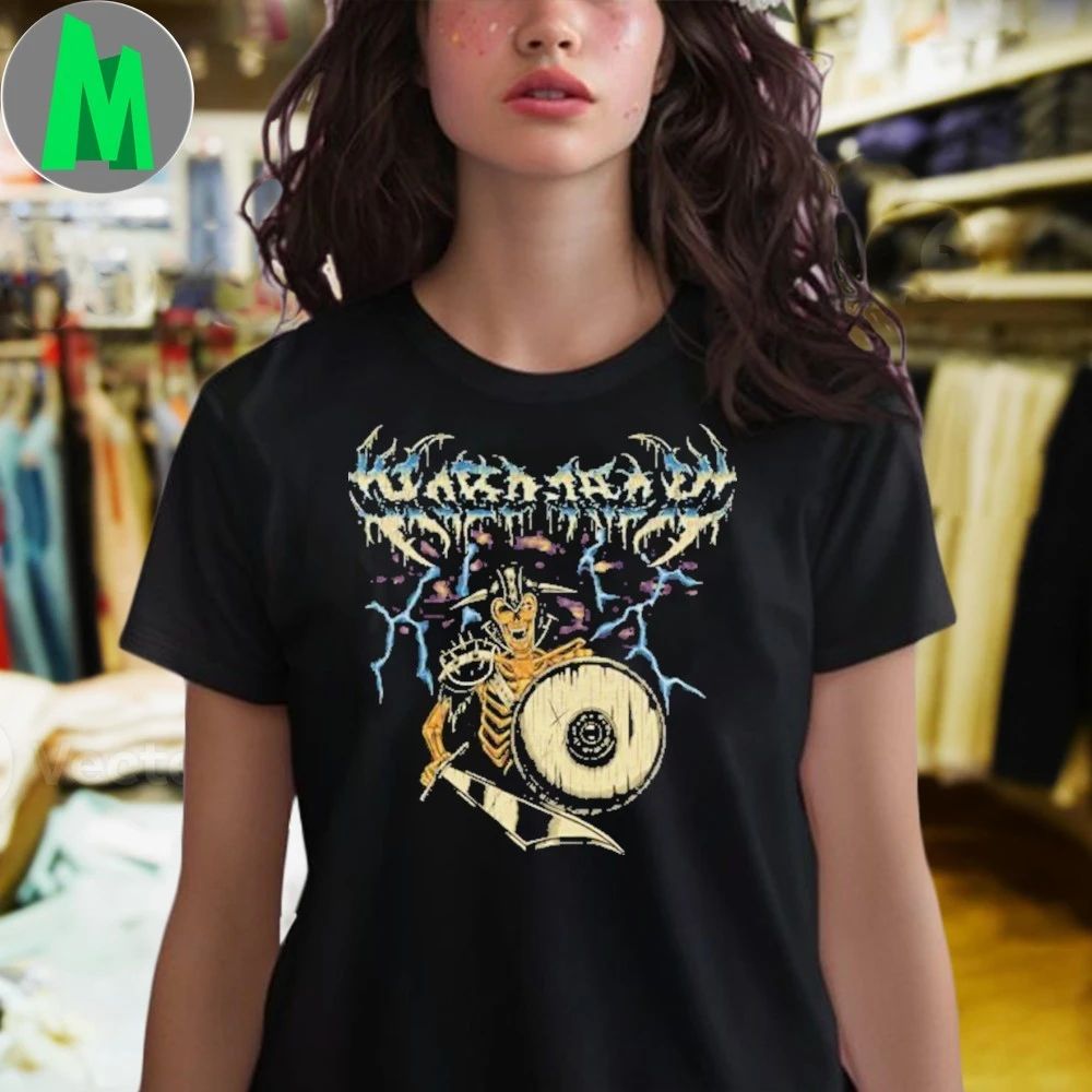 Warlords Black Heavy Faded Band Shirt Unisex