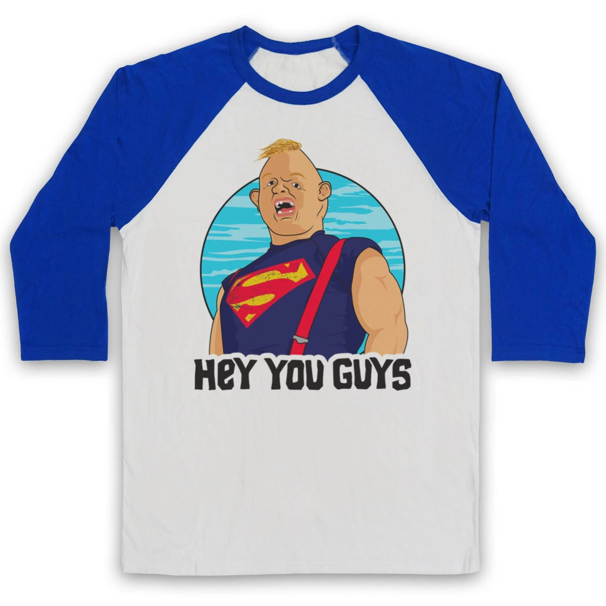 SLOTH HEY YOU GUYS UNOFFICIAL ICONIC GOON DOCKS FILM 3/4 SLEEVE BASEBALL TEE Unisex