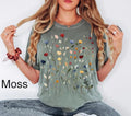 Comfort Tee Vintage Pressed Flowers Shirt Aesthetic Floral Gift Idea Soft Top Unisex