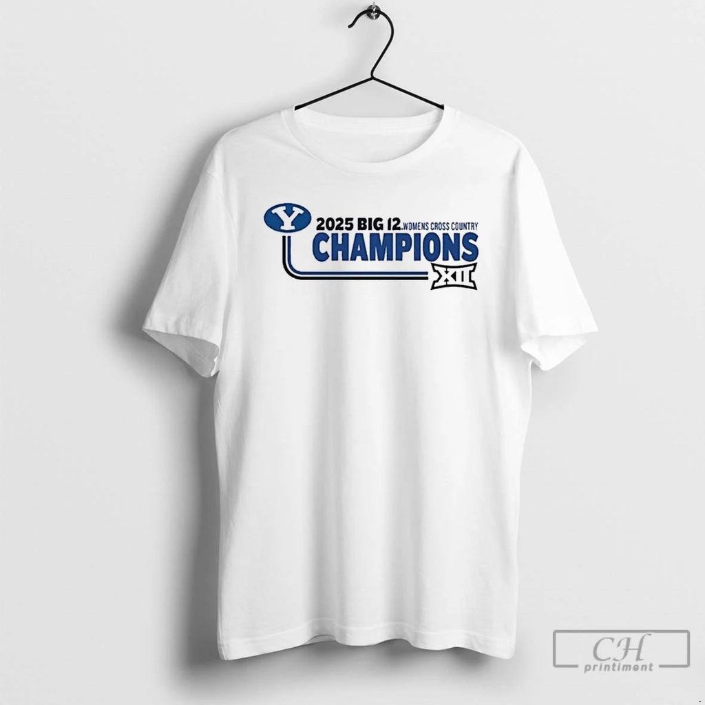Premium Byu Cougars 2025 Big 12 Womens Cross Country Champions T Shirts Unisex