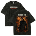 Resident Evil Requiem Leon Kennedy Vintage Acid Wash Horror Game Tee Unisex