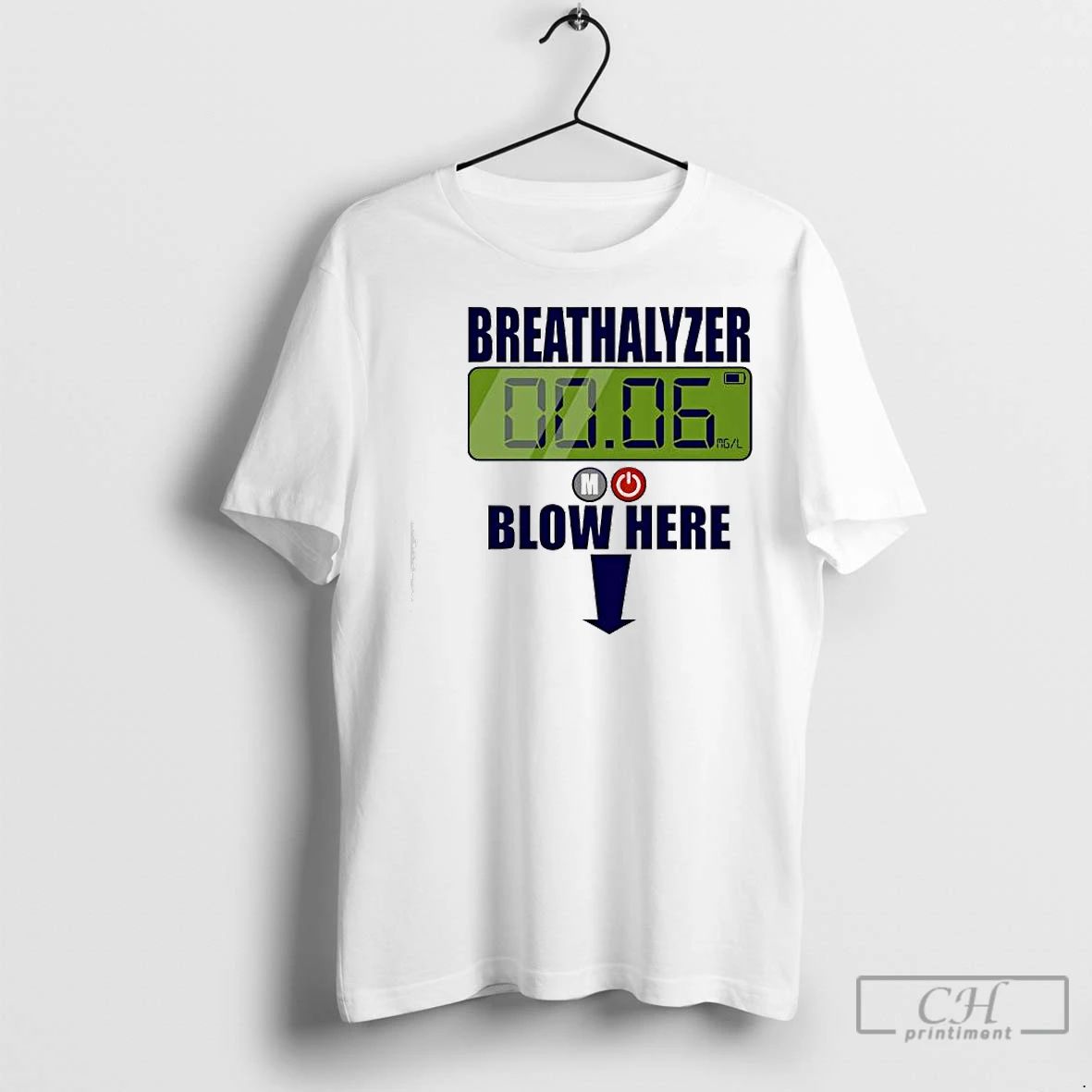 Premium Breathalyzer Blow Here Drop Graphic Unisex