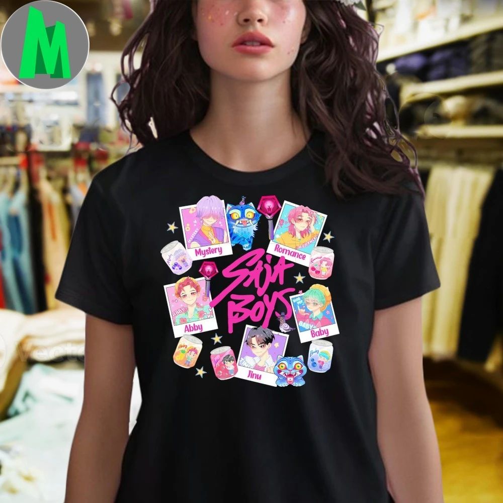 Saja Boys polaroid style kpop demon hunters saja boys names shirt Unisex