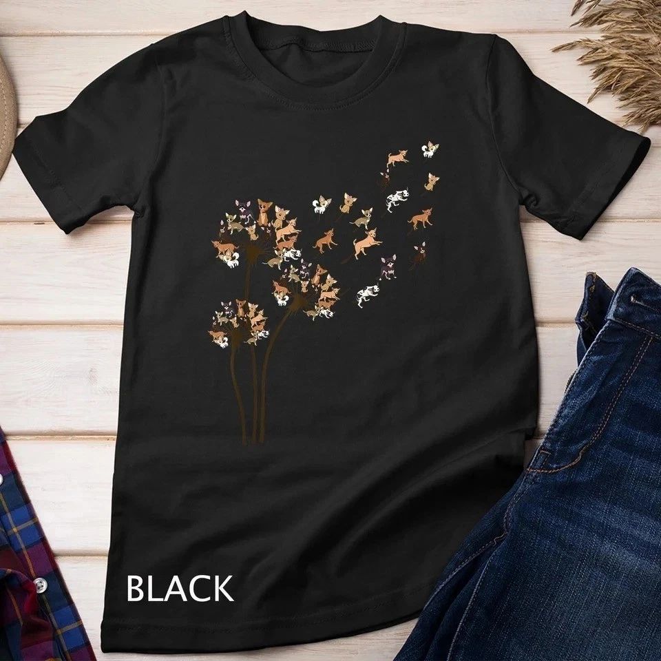 Chihuahua Flower Fly Dandelion Chihuahua Funny Dog Lover Unisex Unisex