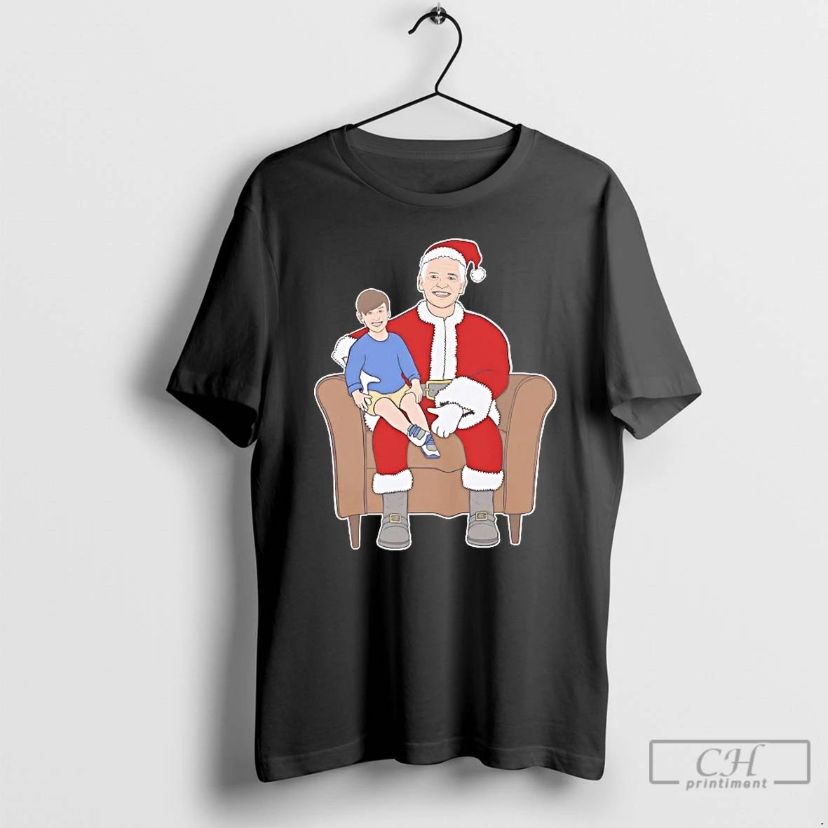 Classic Santa Phillip Schofield And His Little Couch Boy Christmas T Shirts Unisex