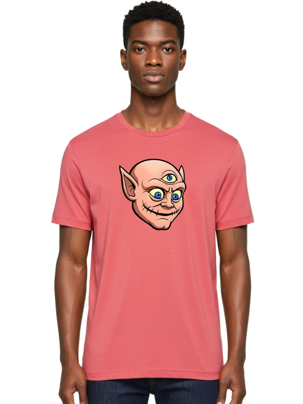Goblin-Face Mens Graphic Tee, 100% Cotton, Casual Summer Wear Unisex