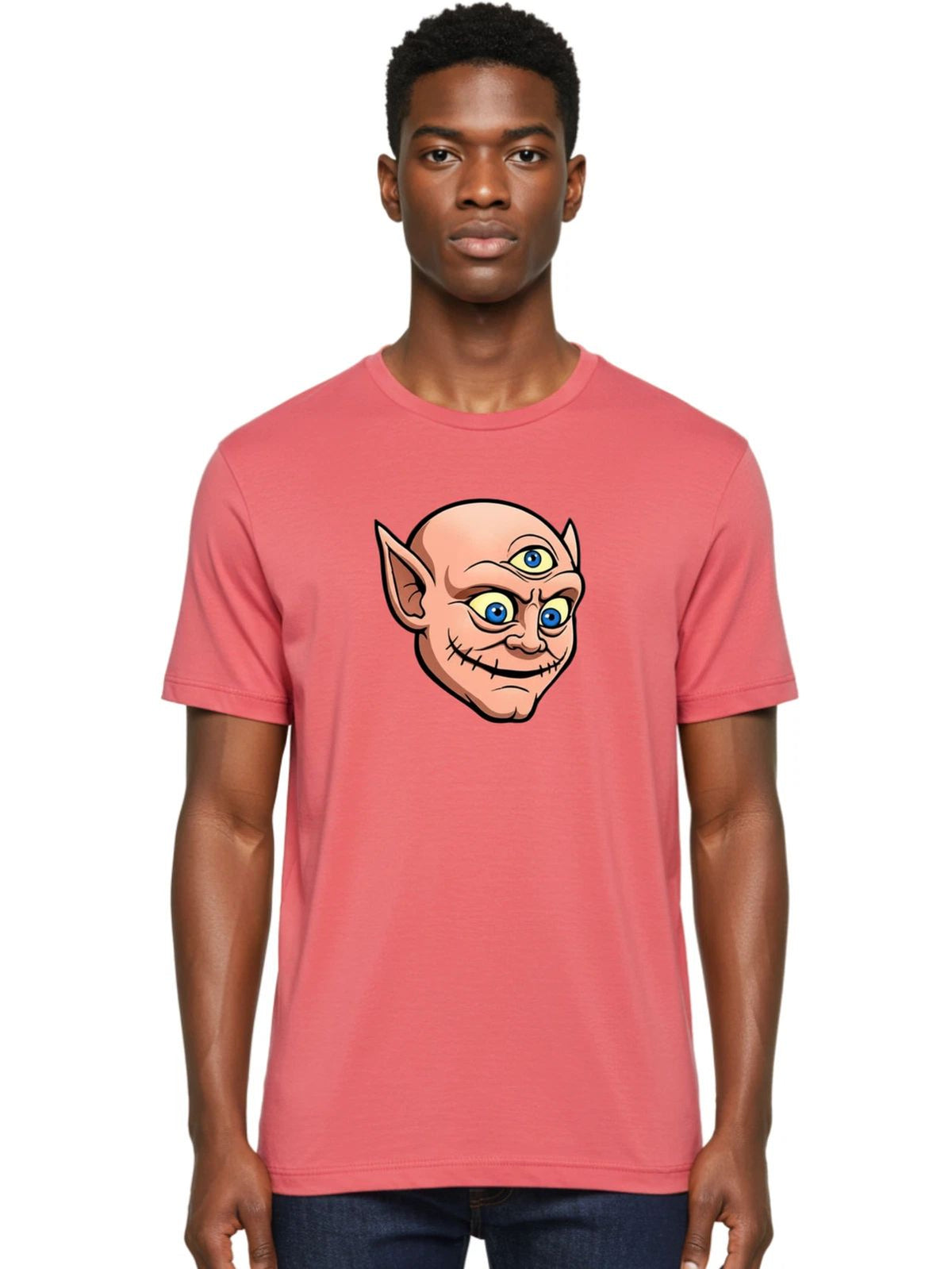 Goblin-Face Mens Graphic Tee, 100% Cotton, Casual Summer Wear Unisex