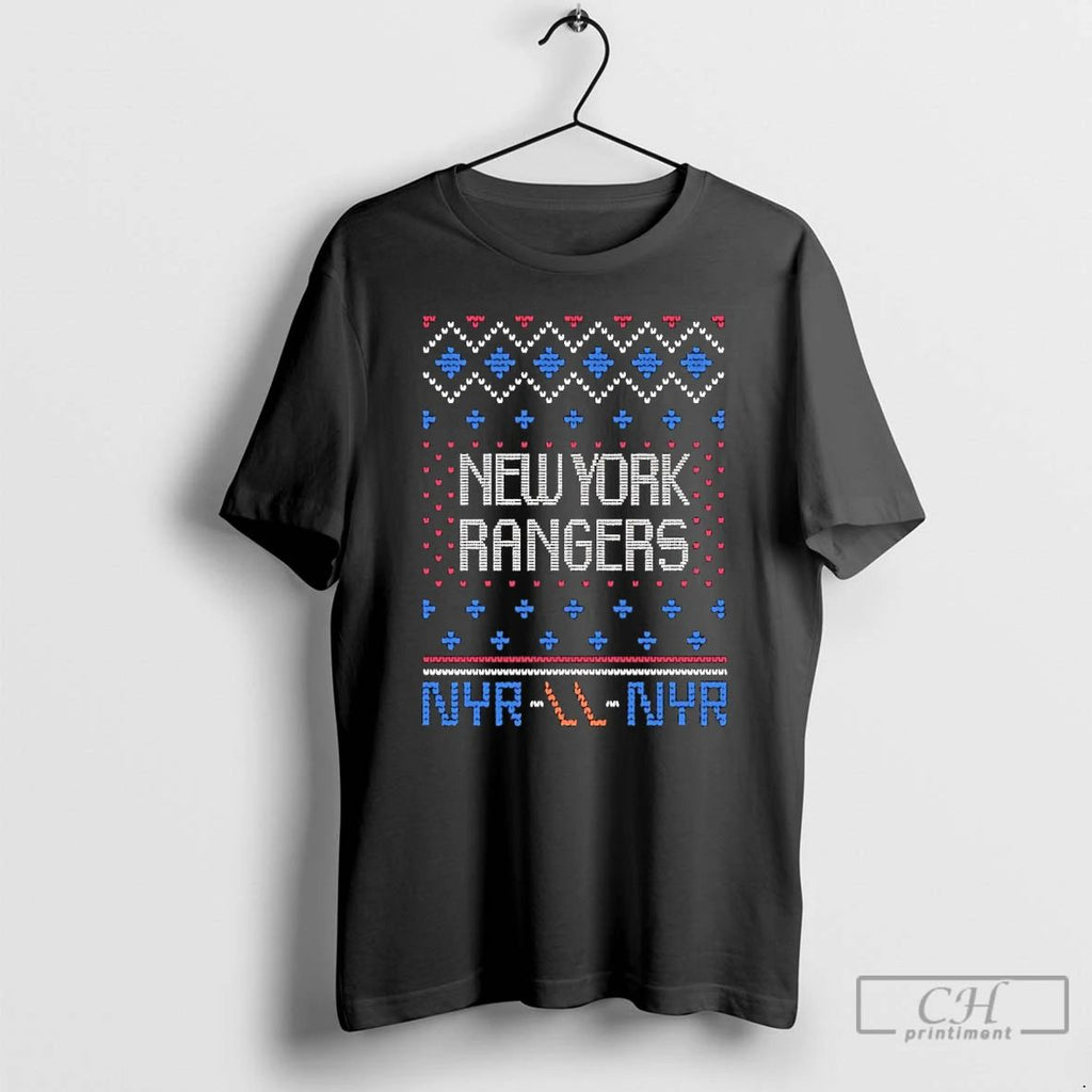 Classic New York Rangers Nhl 2025 Christmas Ugly T Shirts Unisex