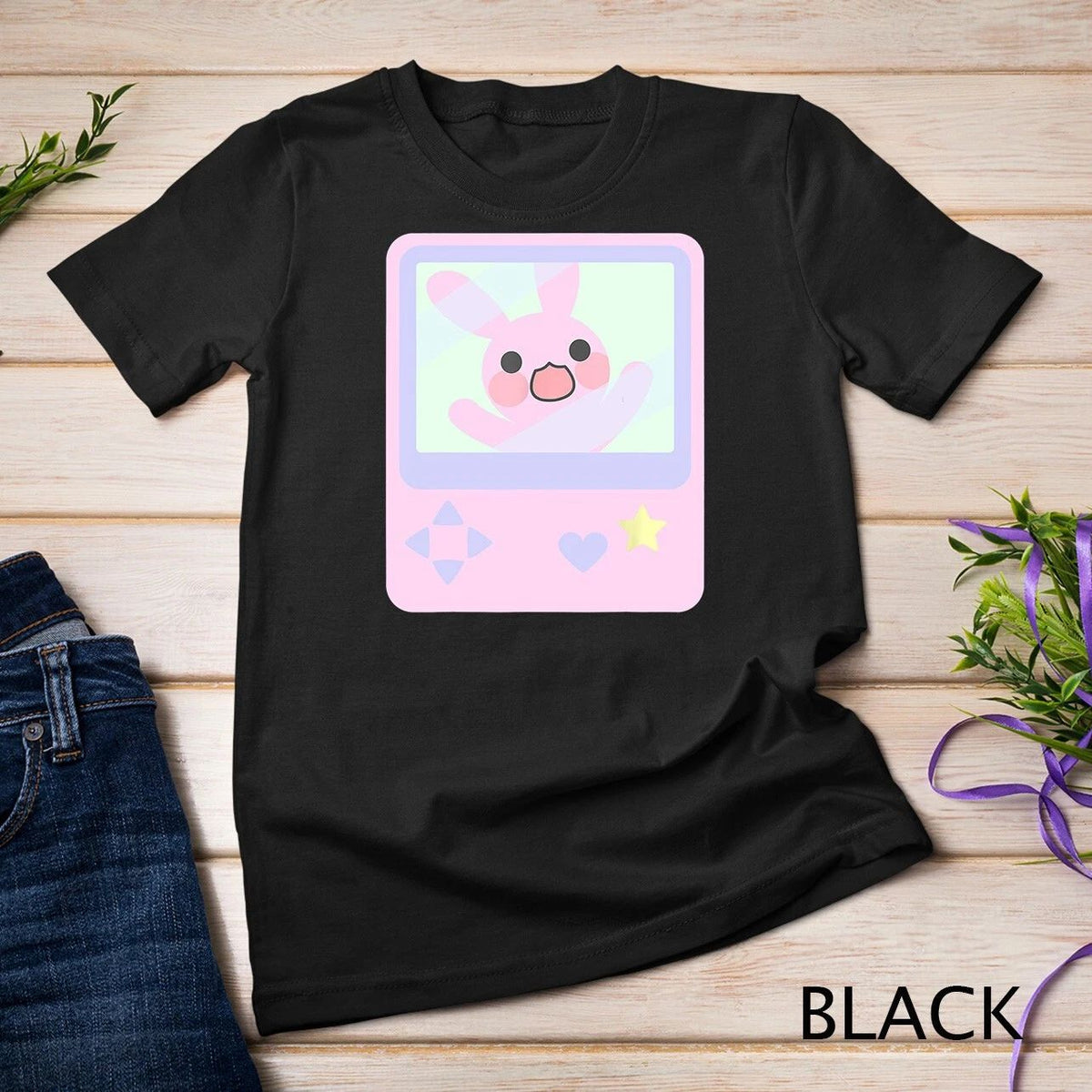Kawaii Gamer Bunny Rabbit Pastel Shirt Unisex Unisex