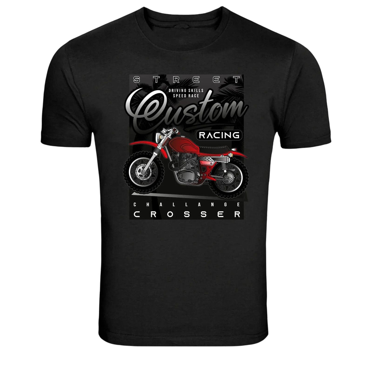 Street Custom Racing Crosser Motorcycle Graphic Unisex