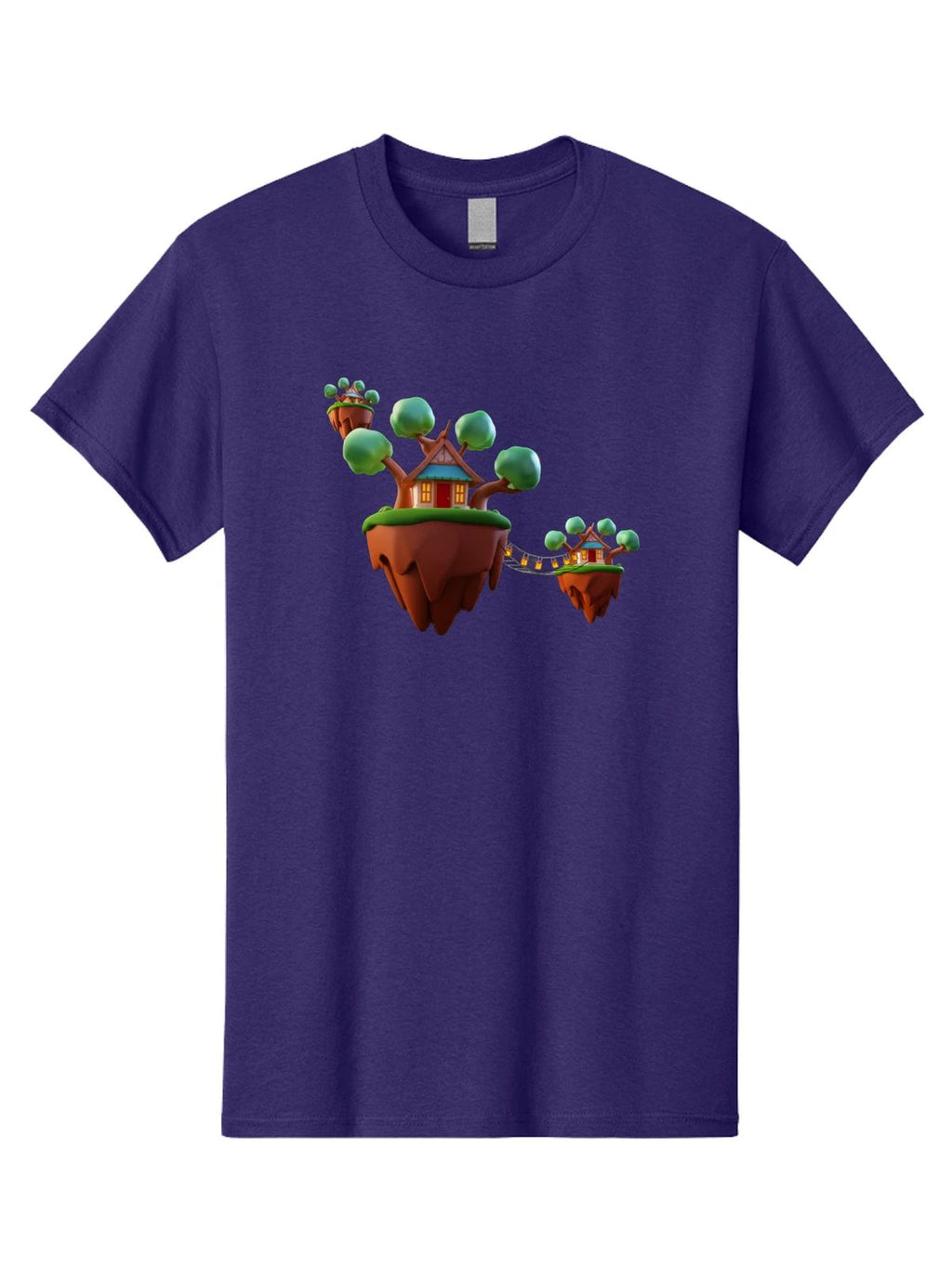 Floating-Islands-8 Mens Graphic Tee, 100% Cotton, Casual Summer Wear Unisex