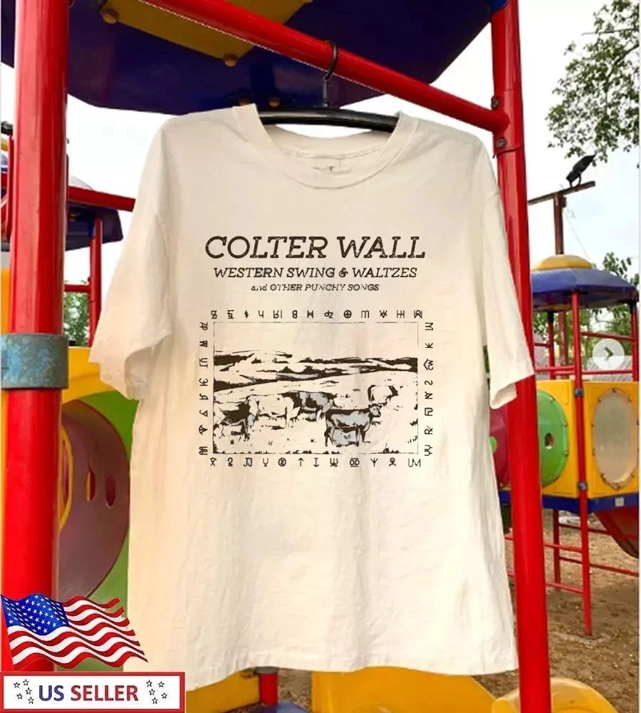 Colter Wall Western Tour Aesthetic Cotton White T Shirt All Size Unisex