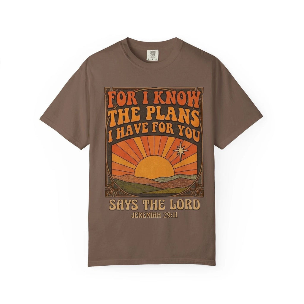 70's Retro For I Know The Plans Scripture Sunrise | Jeremiah 29:11 Unisex