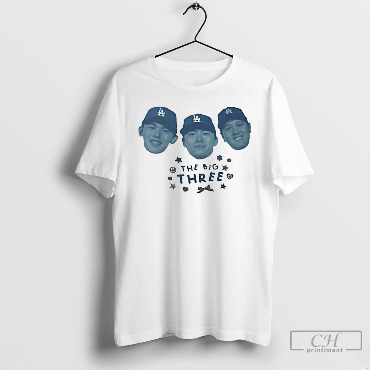 Premium The Big Three Dodgers Players Ws Champions T Shirts Unisex