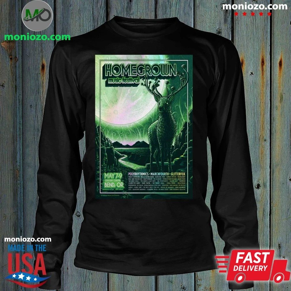 Original Homegrown Music Festival Bend OR 5 7-5 9 2026 Poster Shirt Unisex