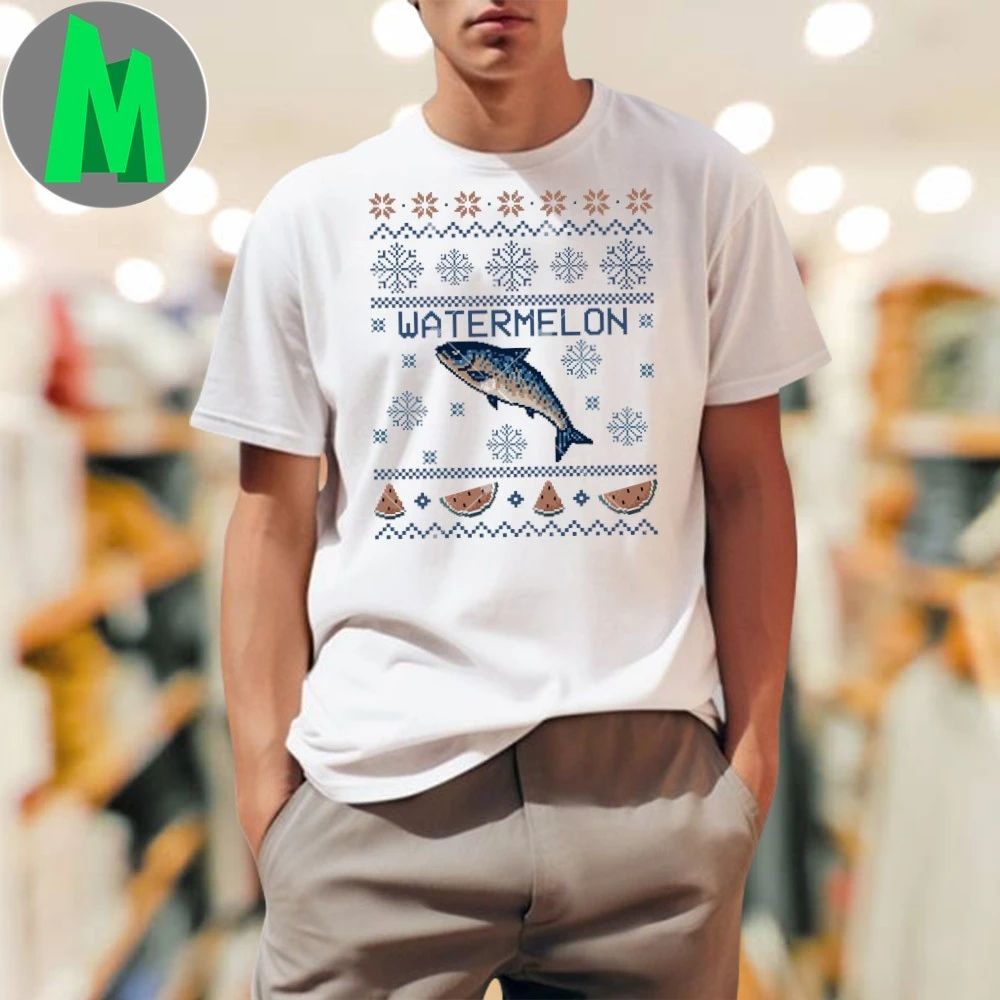 Watermelon Fish Ugly Christmas Unisex